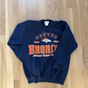 Kids Vintage NFL Denver Broncos Navy Blue Sweater size 6-8